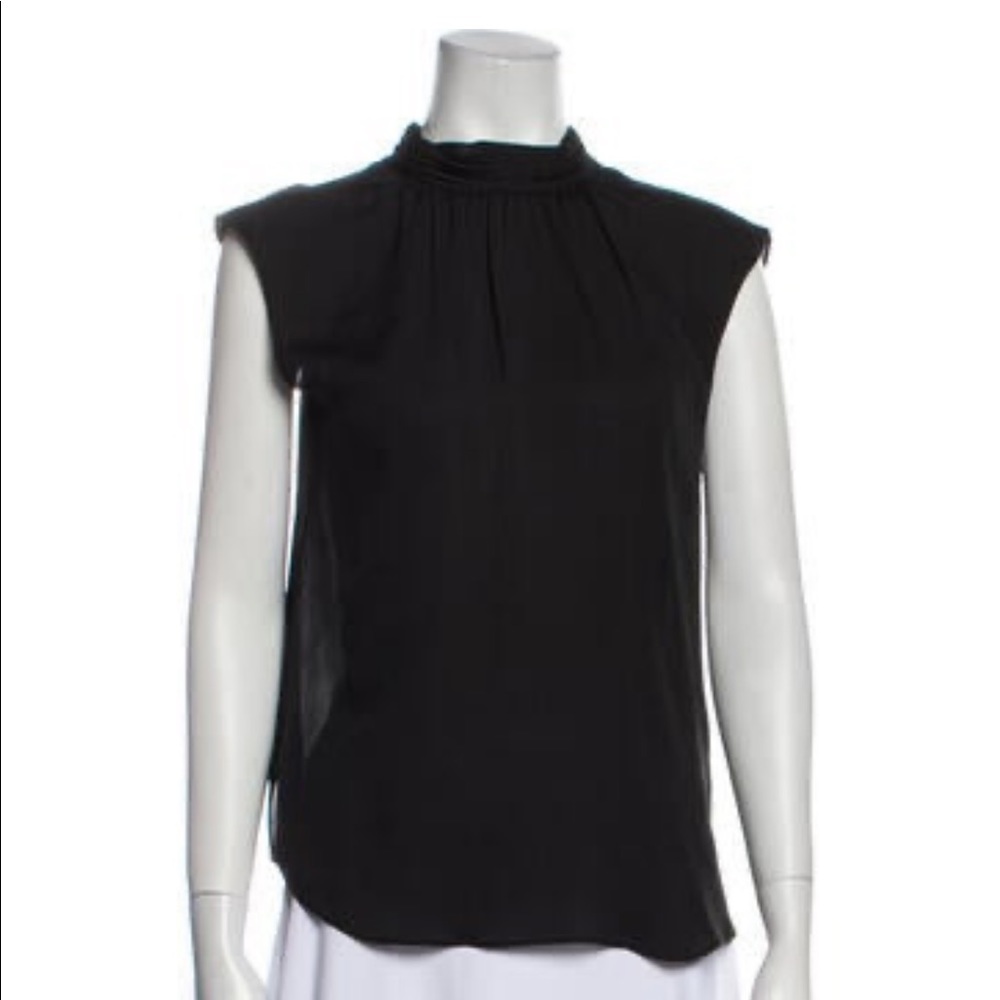 Veronica Beard 100% silk mock neck blouse